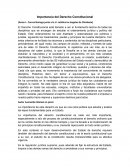 Importancia del drecho constitucional
