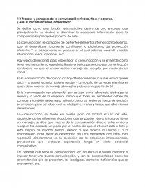 Proceso y principios de la comunicación: niveles, tipos y barreras. Página 1