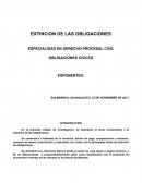 EXPOSICION DE EXTINCION DE LAS OBLIGACIONES