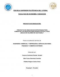 INGENIERÍA COMERCIAL Y EMPRESARIAL ESPECIALIZACIONES FINANZAS Y COMERCIO EXTERIOR. Página 1