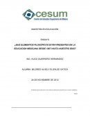 ¿Qué elementos filosóficos están presentes en la educacion mexicana desde 1867 hasta nuestro días?