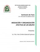 MEDIACIÓN Y ORGANIZACIÓN EFECTIVA DE UN GRUPO
