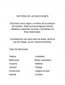 HISTORIA DE LAS ADICCIONES