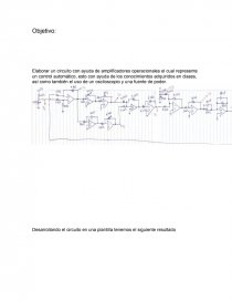 SISTEMA DE CONTROL AUTOMÁTICO CON AMPLIFICADORES OPERACIONALES. Página 1