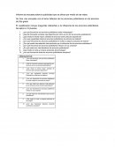 Informe de encuesta sobre la publicidad que se ofrece por medio de las redes