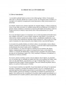 ORIGEN DE LAS UNIVERSIDADES