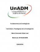 Fundamentos de Investigación Actividad 2. Paradigmas de la Investigación