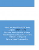 Análisis artículos 127 y 141 de la constitución de la Republica