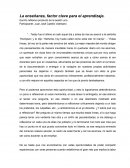 La enseñanza, factor clave para el aprendizaje