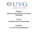 Maestría en administración en procesos industriales, empresa Tabaqueña de autos y camiones S.A de C.V