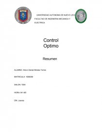 Control optimo. Página 1