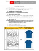 Adquisición de polos para el uso del personal del Proyecto Especial