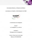 Actividad 2. Paradigmas de la Investivestigacion