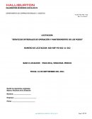 Servicios integrales de operación y mantenimiento de los pozos