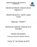 Asesoria al Sr. Gonzalez