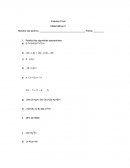 Examen Final Matemáticas 2