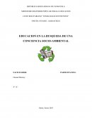 Educacion en la busqueda de una conciencia ambiental