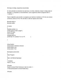 Programas secuenciales. Página 1
