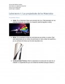 Laboratorio 1: Las propiedades de los Materiales