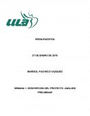 PRESUPUESTOS SEMANA 1. DESCRIPCIÓN DEL PROYECTO. ANÁLISIS PRELIMINAR HERDEZ