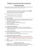 Política económica del comercio internacional