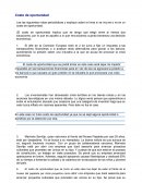 Costo de oportunidad. Créditos y coste de oportunidad