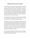 MEMORIA DE INSTALACIONES CENTRAL DE BOMBEROS