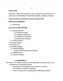 Acalculia primaria, secundaria