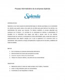 Proceso Administrativo de la empresa Splenda