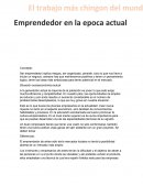 Ser emprendedor . Situación socioeconómica actual