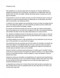 Filosofía de Vida. Página 1