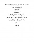 Proyecto 5 Prologo de Antologias