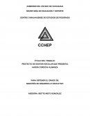 PROYECTO DE GESTIÓN ESCOLAR QUE PRESENTA