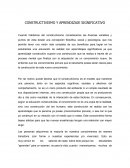 CONSTRUCTIVISMO Y APRENDIZAJE SIGNIFICATIVO