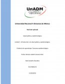 Evidencia de aprendizaje. Panorama epidemiológico