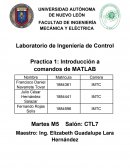 Laboratorio de Ingeniería de Control