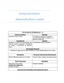 Plan tutorial. Campo formativo: Desarrollo físico y salud