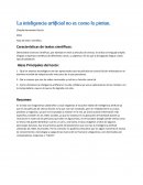 La inteligencia artificial no es como la pintan