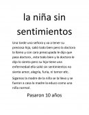 La niña sin sentimientos