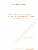 Investigacion sobre el proyecto en la arquitectura