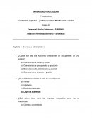 Presupuestos Cuestionario capítulos 1 y 2 Presupuestos: Planificación y control