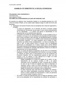 ASAMBLEA 4TO SEMESTRE DE LA ESCUELA DE MEDICINA