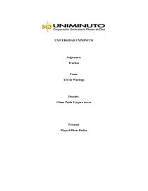 INFORME PSICOLÓGICO LABORAL. Test de Wartegg. Página 1