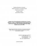 Análisis de los Procedimientos de Ejecución y Control llevados a cabo en el Departamento de Presupuesto para Ejecutar los Gastos de la Alcaldía del Municipio Mejía