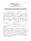 Acta de verificación sanitaria para la liberación y toma de muestra de materias primas