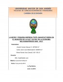 LA MICRO Y PEQUEÑA EMPRESA TEXTIL MANUFACTURERA EN EL MUNICIPIO DE LA PAZ Y SU ROL EN LA ECONOMÍA BOLIVIANA PERIODO 2002 - 2012”