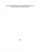 GESTIÓN INTEGRAL PARA LOS RESIDUOS GENERADOS EN LA ATENCIÓN EN SALUD Y OTRAS ACTIVIDADES