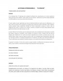 Actividad integradora Ensayo “Todos santos, Día de Muertos”