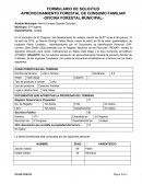 Solicitud para consumo familiar