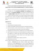 Acta de la 2da reunión de padres de familia